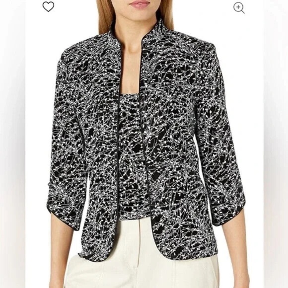 Alex Evenings 3/4 Sleeve Formal Sparkly Twinset - SIZE M EUC - Picture 9 of 9